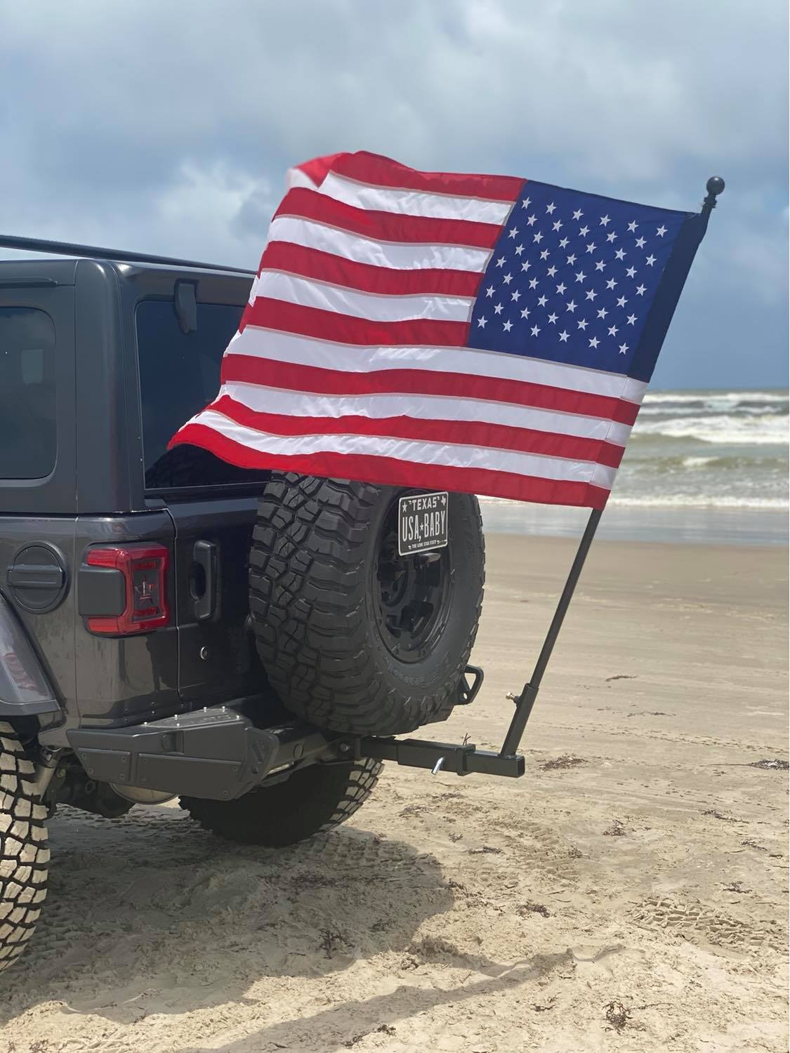 Jeep Hitch Mount Flag Pole Holder