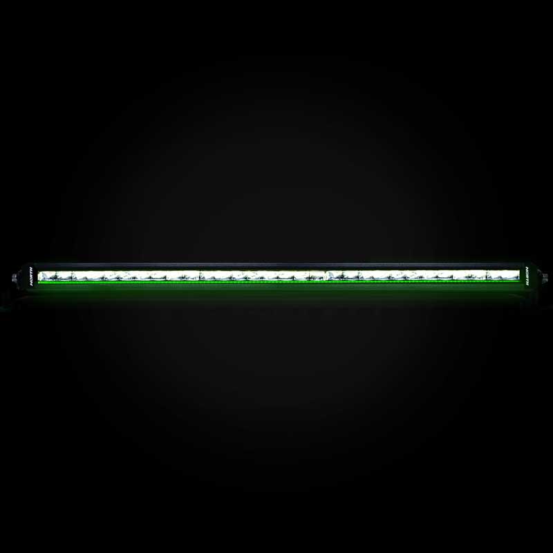 RGB-W Single Row Light Bar - Green - North Lights