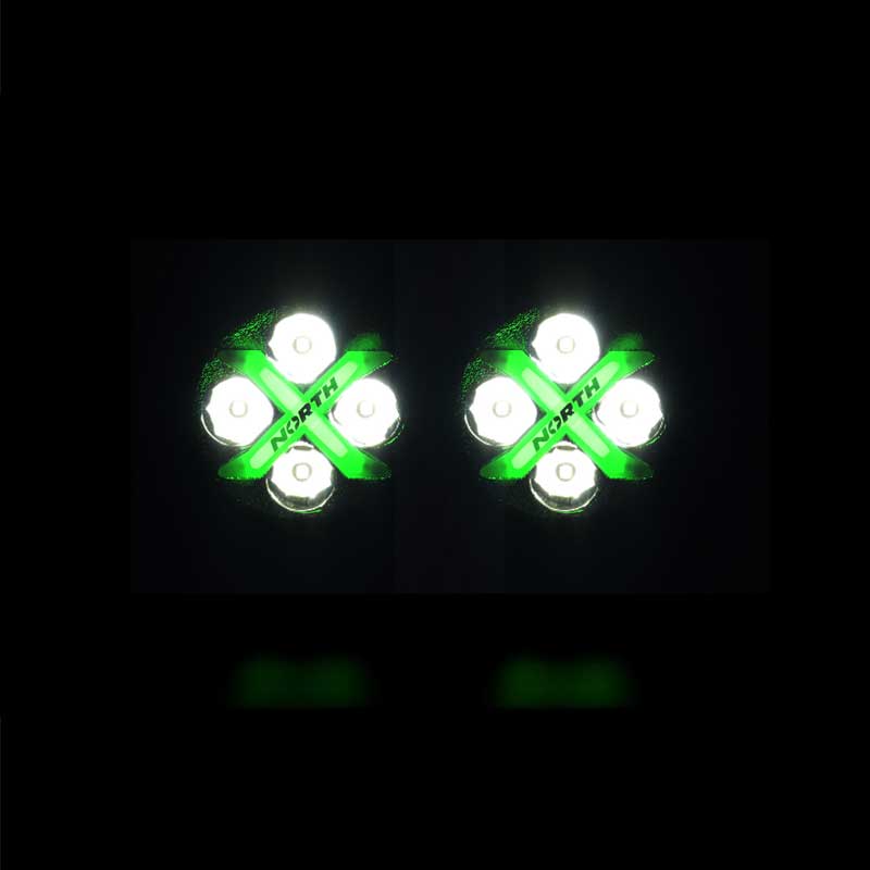 RGB Round Pod Lights - Green - North Lights