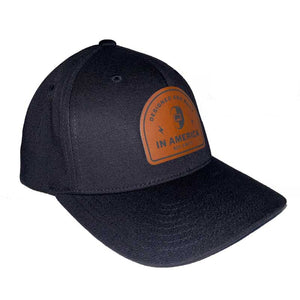Black Flexfit cap - Designed & Built in America patch - MOVE Bumpers