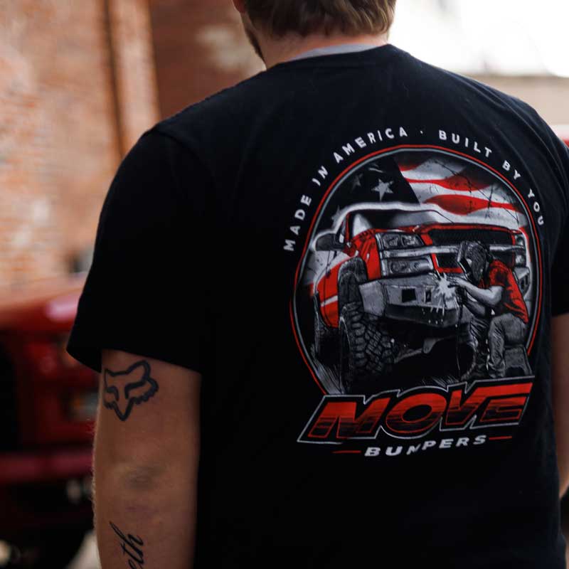 Move Bumpers Made in America Shirt - Back- MOVE Bumpers